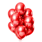 Ballonstrauß Spiegelglanz – Latexballons mit Mirror Effect | Rot