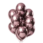 Ballonstrauß Spiegelglanz – Latexballons mit Mirror Effect | Braun Trüffel