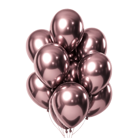Ballonstrauß Spiegelglanz – Latexballons mit Mirror Effect | Braun Trüffel