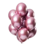 Ballonstrauß Spiegelglanz – Latexballons mit Mirror Effect | Pink