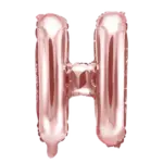 Folienballon Buchstabe – H | Roségold