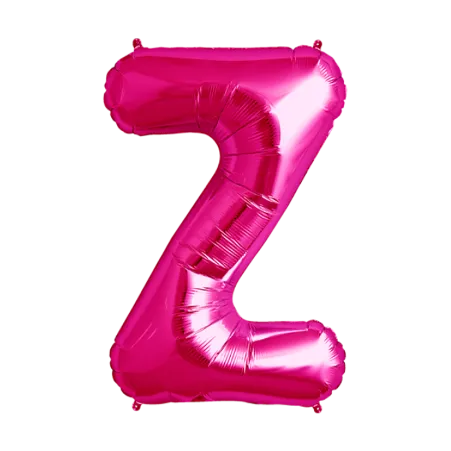 Pinker Folienballon in Form des Buchstabens Z