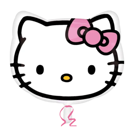 Folienballon in Form eines Hello-Kitty-Kopfes