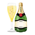 Folienballon Figur – Champagnerflasche & Glas