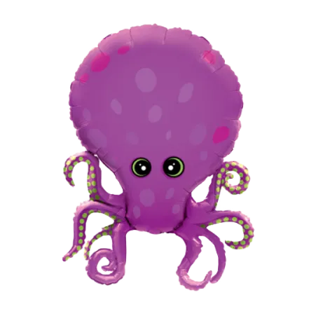 Folienballon in Form eines gepunkteten Oktopus
