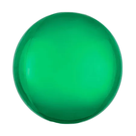 Grüner Orbz Folienballon in Kugelform