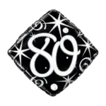 Folienballon Raute – 80. Geburtstag