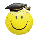 Folienballon Smiley – Abschluss-/Graduation Gelb