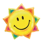Folienballon Smiley – Sonne Bunt