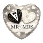Folienballon Herz – Hochzeit Zwei Herzen Mr. & Mrs.