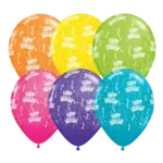 Latexballon mit Motiv – Happy Birthday | Bunter Mix