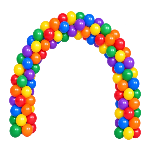 Ballonportal aus Latex – feststehend, bunter Farbenmix