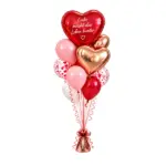 Ballonstrauß Klassisch mit Gewicht – Valentinstag