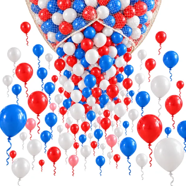 Ballon Massenstart Fallnetz – Latexballons Rot-Weiß-Blau