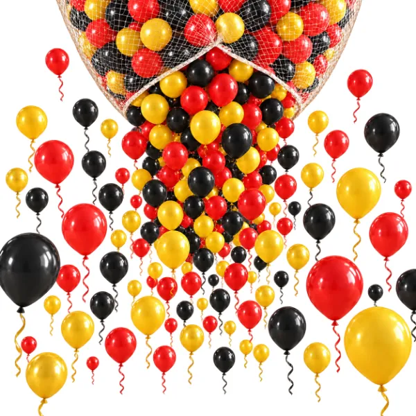 Ballon Massenstart Fallnetz – Latexballons Schwarz-Rot-Gold