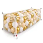 Ballon Massenstart Steignetz – Latexballons Gold-Weiß-Creme